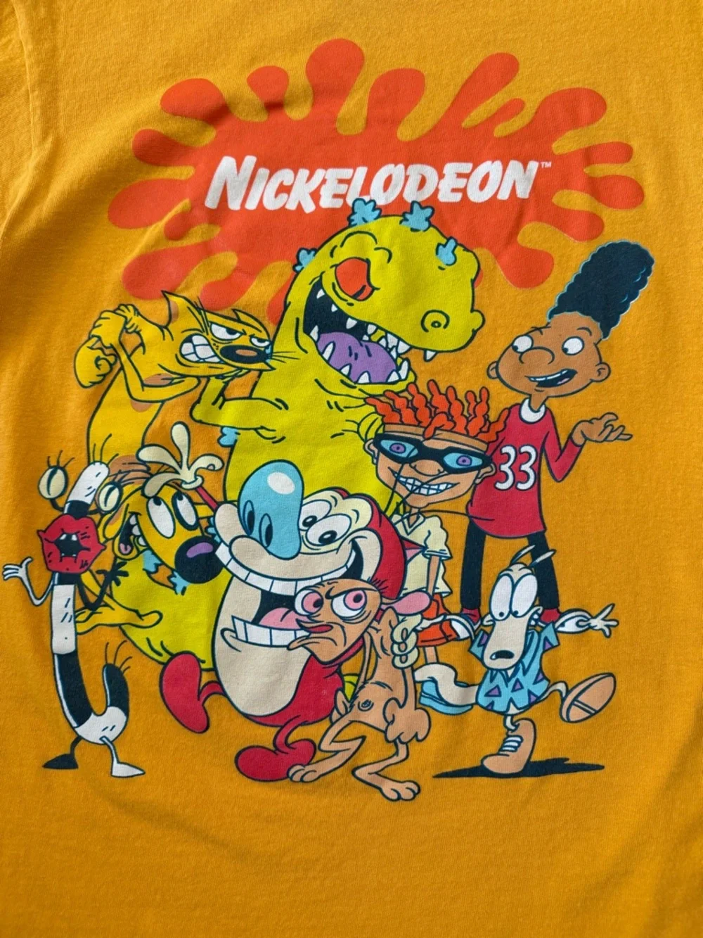 Nickelodeon gold-colored Retro Character Graphic T-Shirt Adult Men’s Size Small